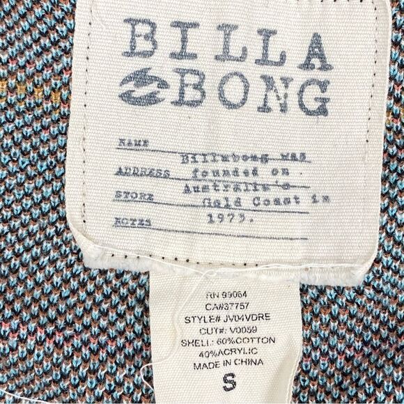 Billabong Dream Chaser Aztec Southwestern Boho Fringe Hem Cardigan Sweater Small - Picture 13 of 14